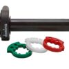 Domino XM2 snelgas zonder handvatten Domino XM2 snelgas zonder handvatten met groene, witte en rode gasring