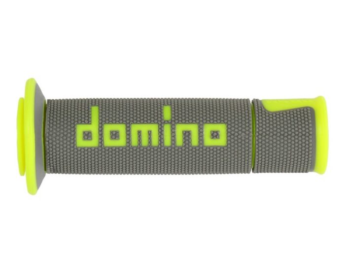 Domino A450 handvatten grijs-geel Domino A450 handvatten grijs-geel, hoofdkleur eerst.