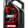 Motul 300V 0W30 4L Factory Line Road Racing 4T motorolie, losse verpakking van 4 liter.