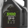 Motul 5100 10W40 4L motorolie, losse verpakking van 4 liter.
