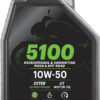 Motul 5100 10W50 1L motorolie, losse verpakking van 1 liter.