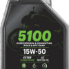 Motul 5100 15W50 1L motorolie, losse verpakking van 1 liter.