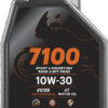 Motul 7100 10W30 1L synthetische motorolie, losse verpakking van 1 liter.