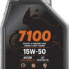 Motul 7100 15W50 1L synthetische motorolie, losse verpakking van 1 liter.