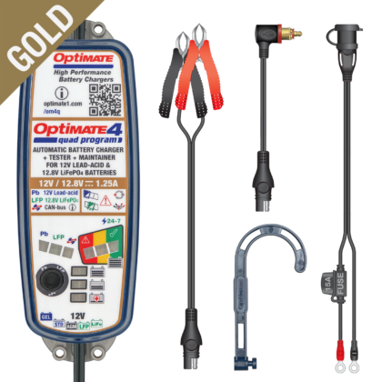 OptiMate 4 Quad Program Premium CAN-bus Gold - 12V/12,8V / 1,25A