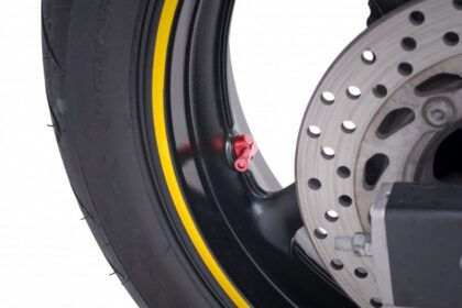 Puig haakse ventielen 11 mm Rood