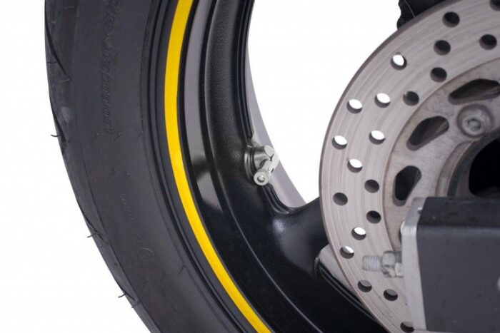 Puig haakse ventielen 11 mm Zilver