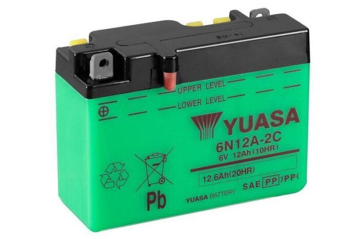 Yuasa 6N12A-2C batterij 1080759 Yuasa 6N12A-2C/B54-6 batterij