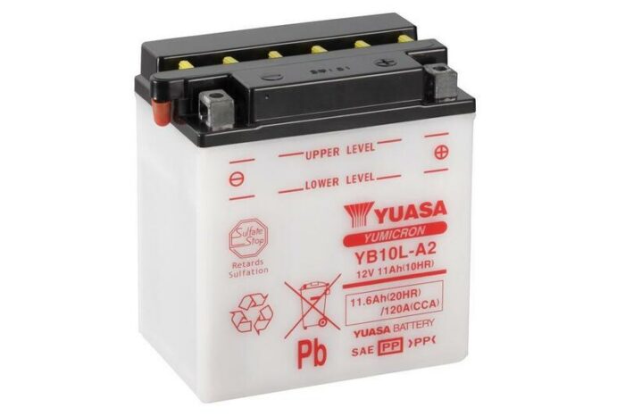 Yuasa YB10L-A2 batterij 1080813 Yuasa YB10L-A2 batterij