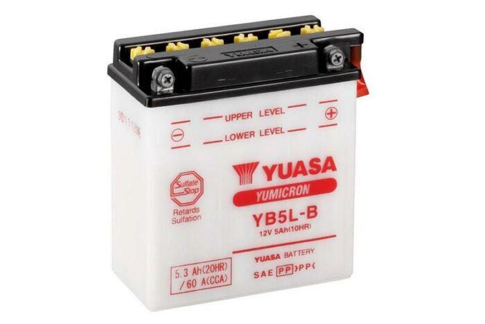 Yuasa YB5L-B+ACIDE batterij 1080742 Yuasa YB5L-B batterij