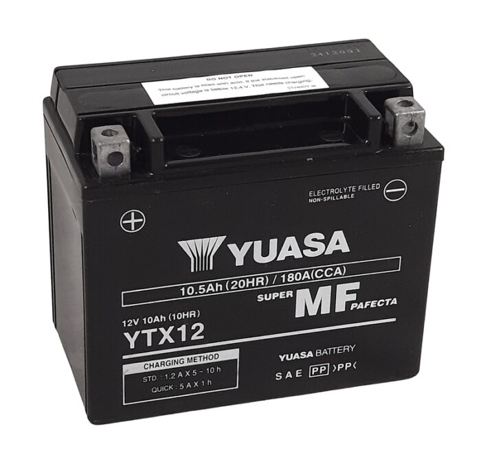 Yuasa YTX12 FA batterij