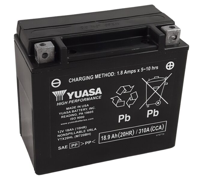 Yuasa YTX20HL FA batterij